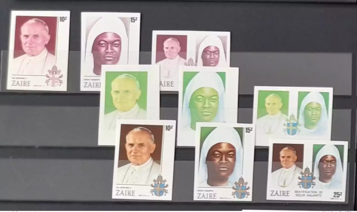 Congo 1986 Mi. 928 - 930 color tests IMPERF Pape Jean Paul II Pope John