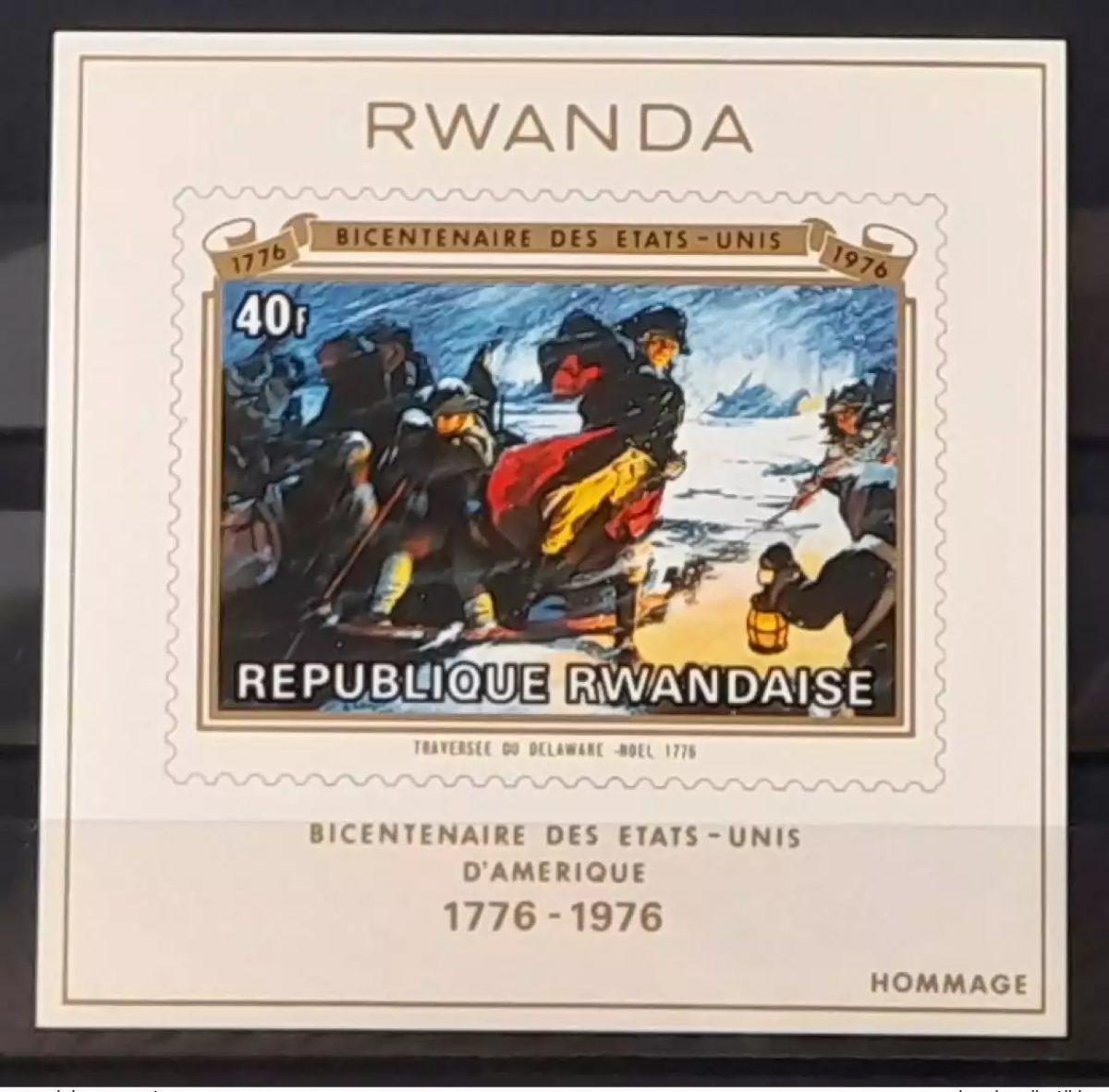 Rwanda 1976 COB 728 Feuillet de Luxe Bicentenaire USA Indépendance