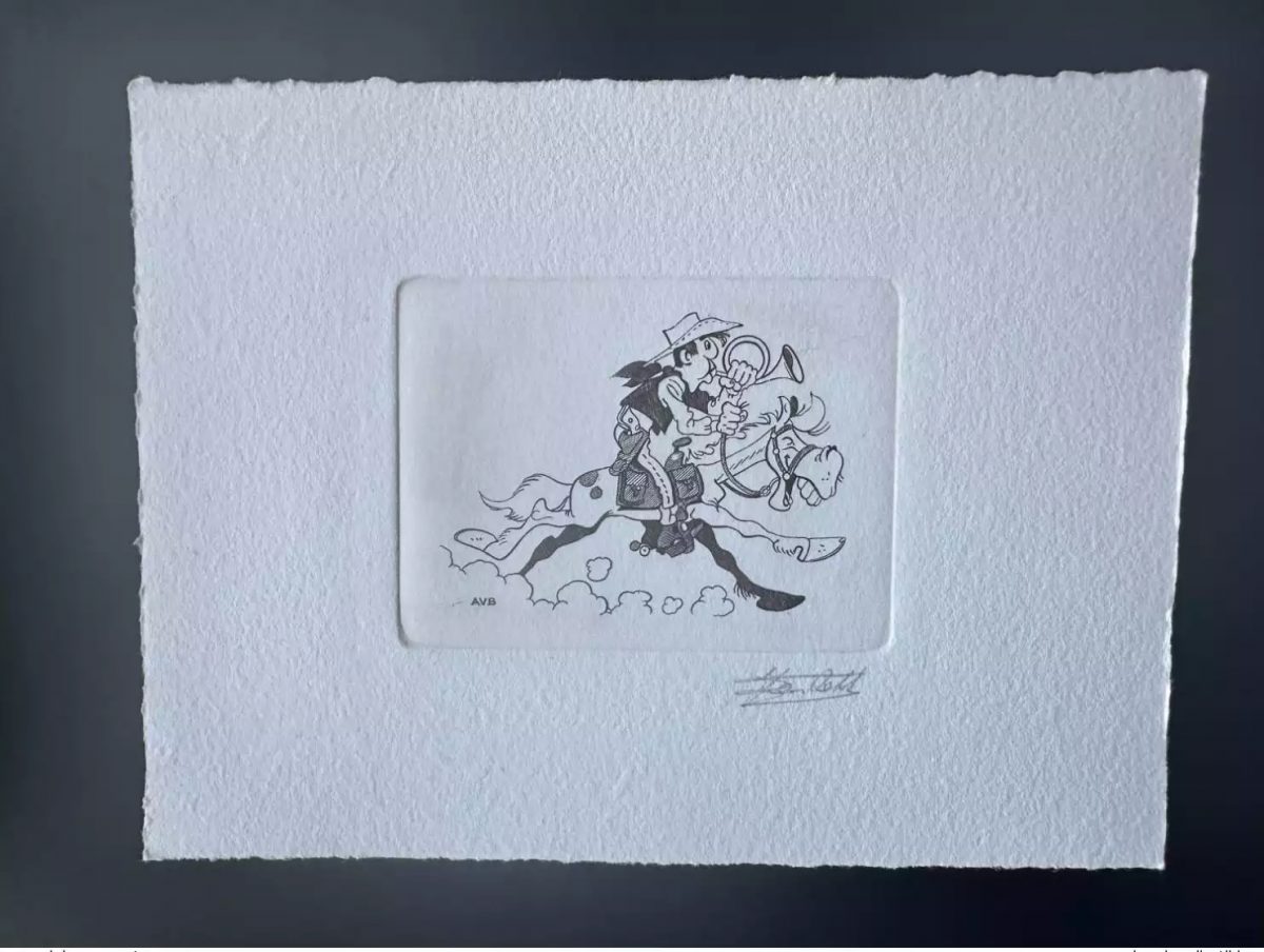 Belgique 1990 COB 2390 Epreuve d'artiste FDC Lucky Luke Cheval Jolly Jumper
