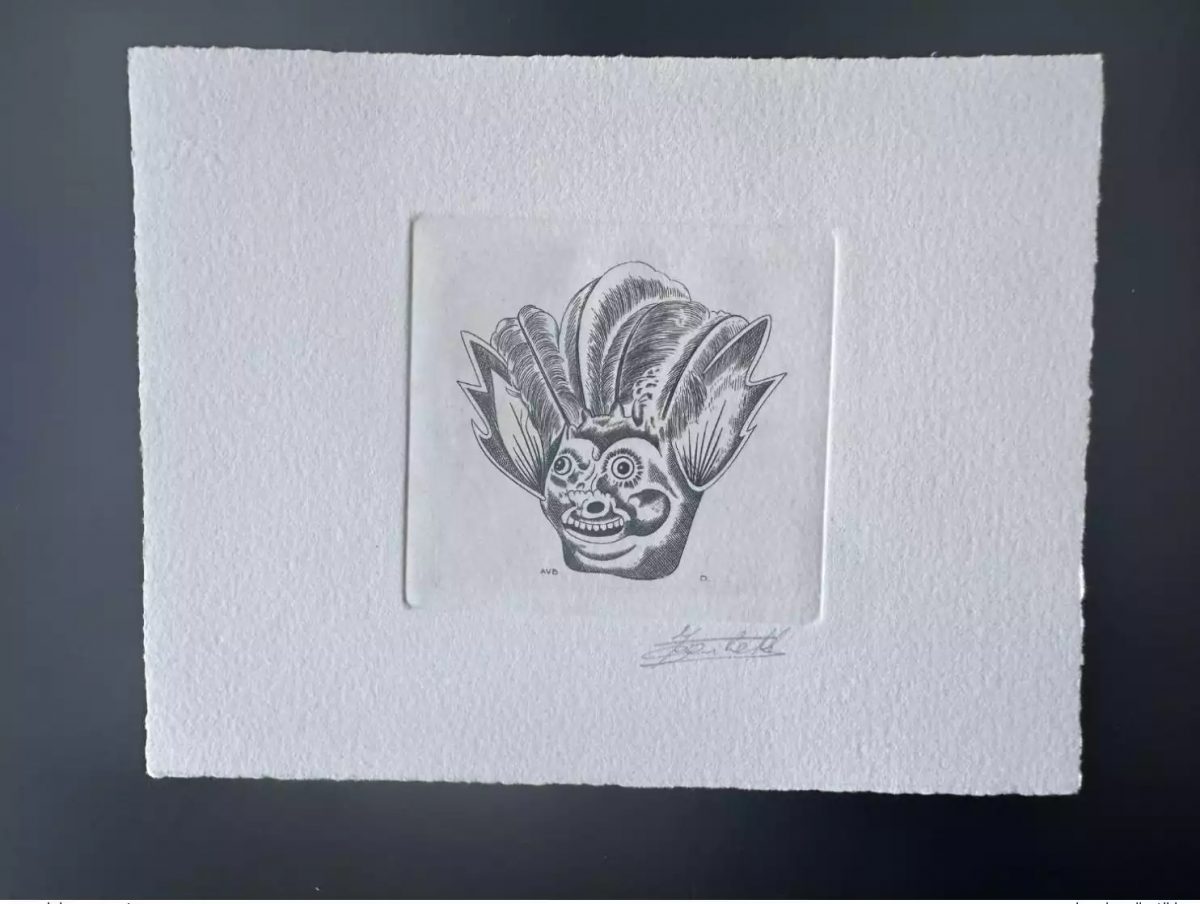 Belgien 1995 COB Bl. 7 Künstlerprobe Ersttag FDC Karneval Maske Binche