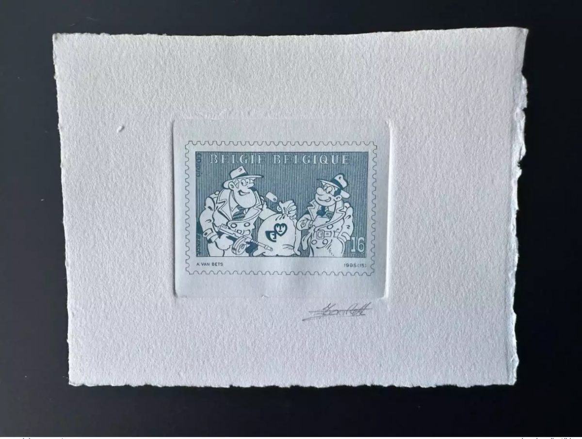 Belgien 1995 COB 2619 Künstlerprobe FDC BD Dupuis Sammy Comic blau