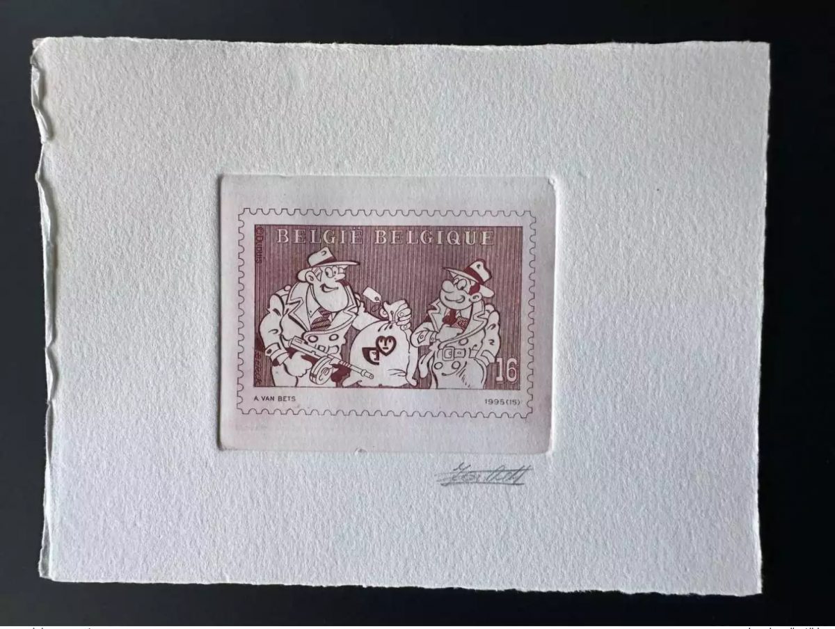 Belgien 1995 COB 2619 Künstlerprobe Proof Comic Dupuis Sammy rot