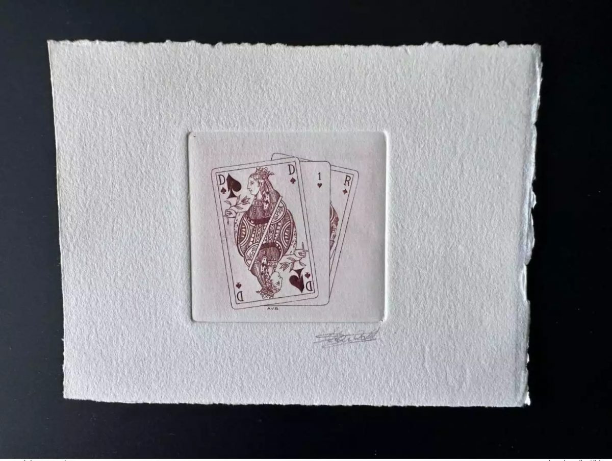 Belgium 1995 COB 2595 Artist proof 1st day FDC Red Queen Card Game