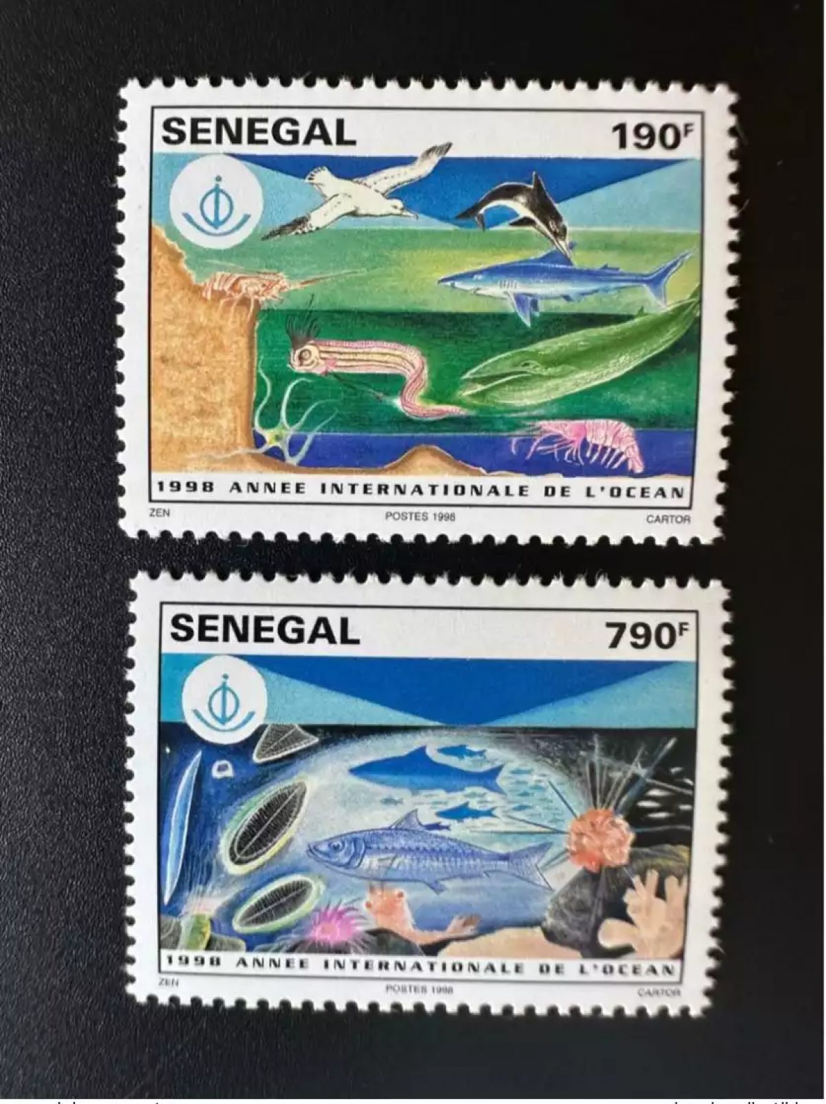 Sénégal 1998 Mi. 1582 - 1583 Année internationale de l'océan