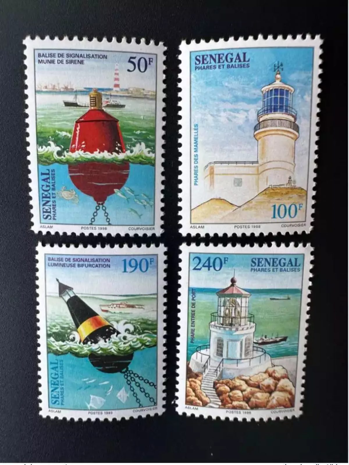 Sénégal 1998 Mi. 1567 - 1570 Phares et balises Phare Leuchtturm Lighthouse