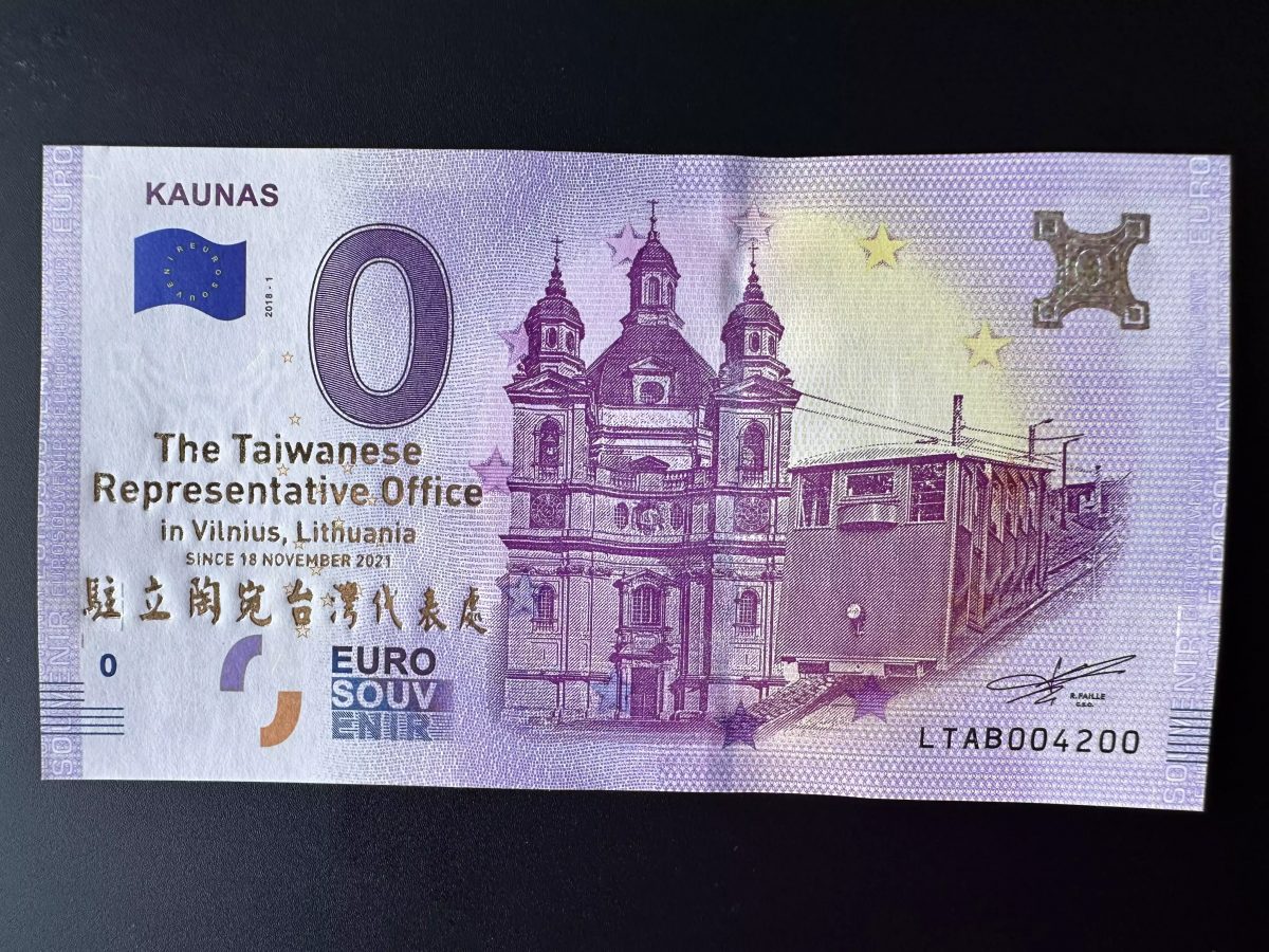Kaunas doré Taiwanese Representative Office 18 November 2021