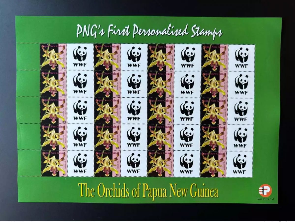 Papua New Guinea PNG 2007 Mi. 1244 Personalized WWF Nature Panda Faune Orchidée