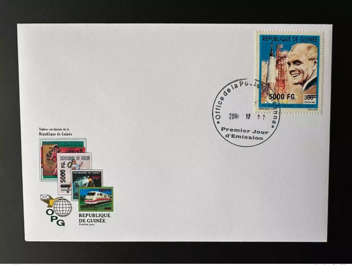 Guinée 2008 FDC Mi. 6309 Surchargé Espace Space Mercury John Glenn USA