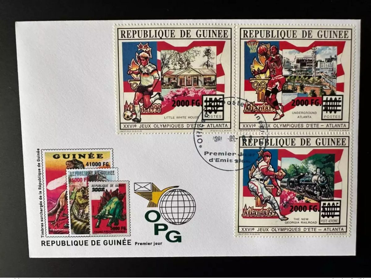 Guinea 2009 FDC Mi. 6726-6728 Aufdruck Atlanta 96 Olympiade Basketball