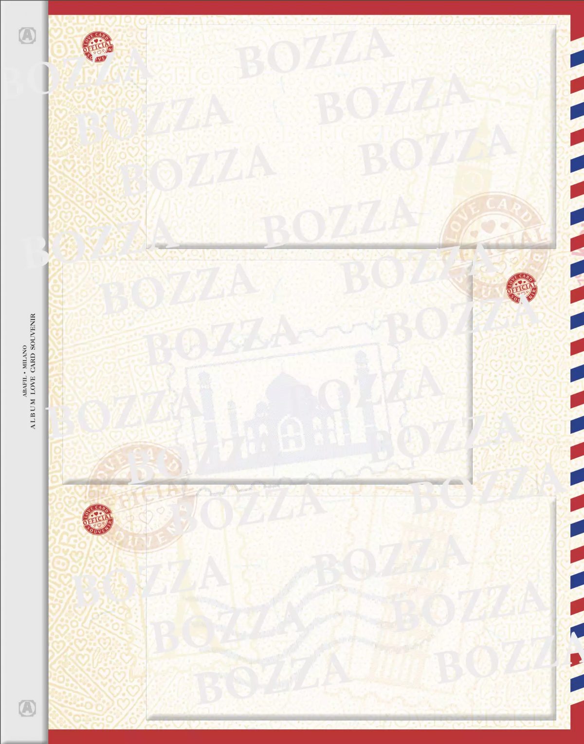 1x ABAFIL neutral sheet for Love Card