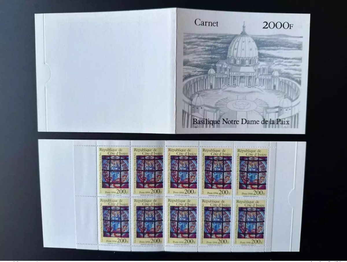 Côte d'Ivoire 1994 Mi. 1122 200F Carnet Basilique Notre Dame Yamoussoukro RARE !