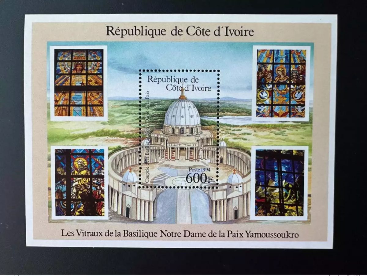 Côte d'Ivoire 1994 Mi. Bl. 33 600F Bloc S/S Basilique Notre Dame Yamoussoukro