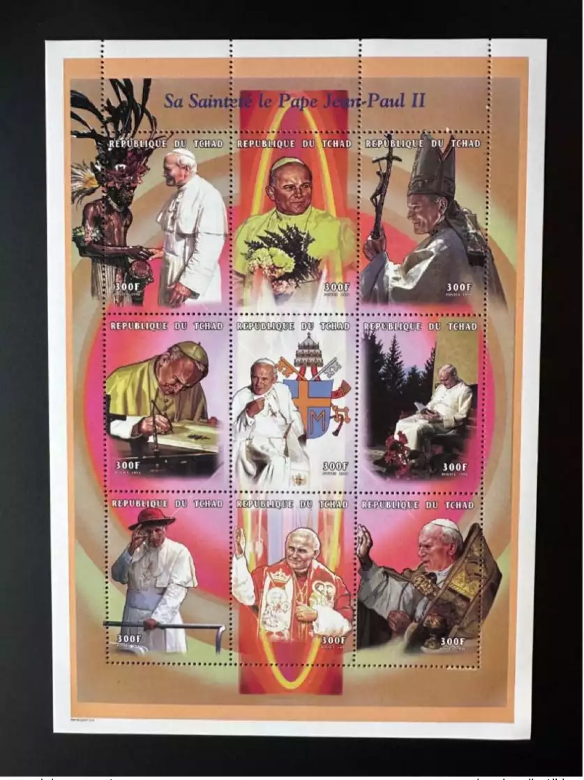 Tchad 1998 Mi. 1797 - 1805 M/S Klb Pape Jean-Paul II Papst Pope John Paul II