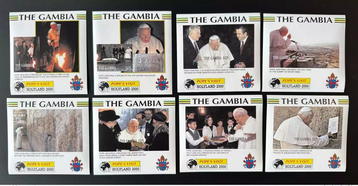 Gambie 2000 Mi. Bl. 466 473 ND Pape Jean Paul II Papst Pope John Visit Holyland