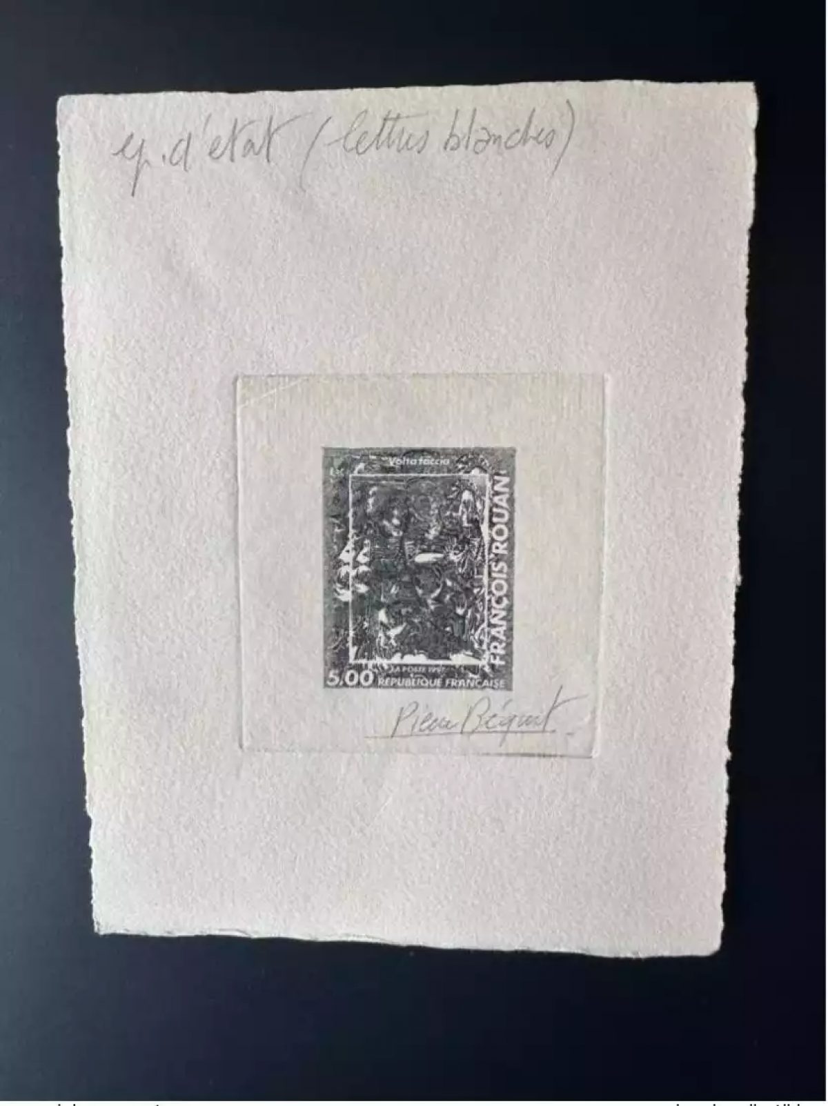 France 1991 YT 2730 Epreuve d'artiste ETAT François Rouan Tableau Art