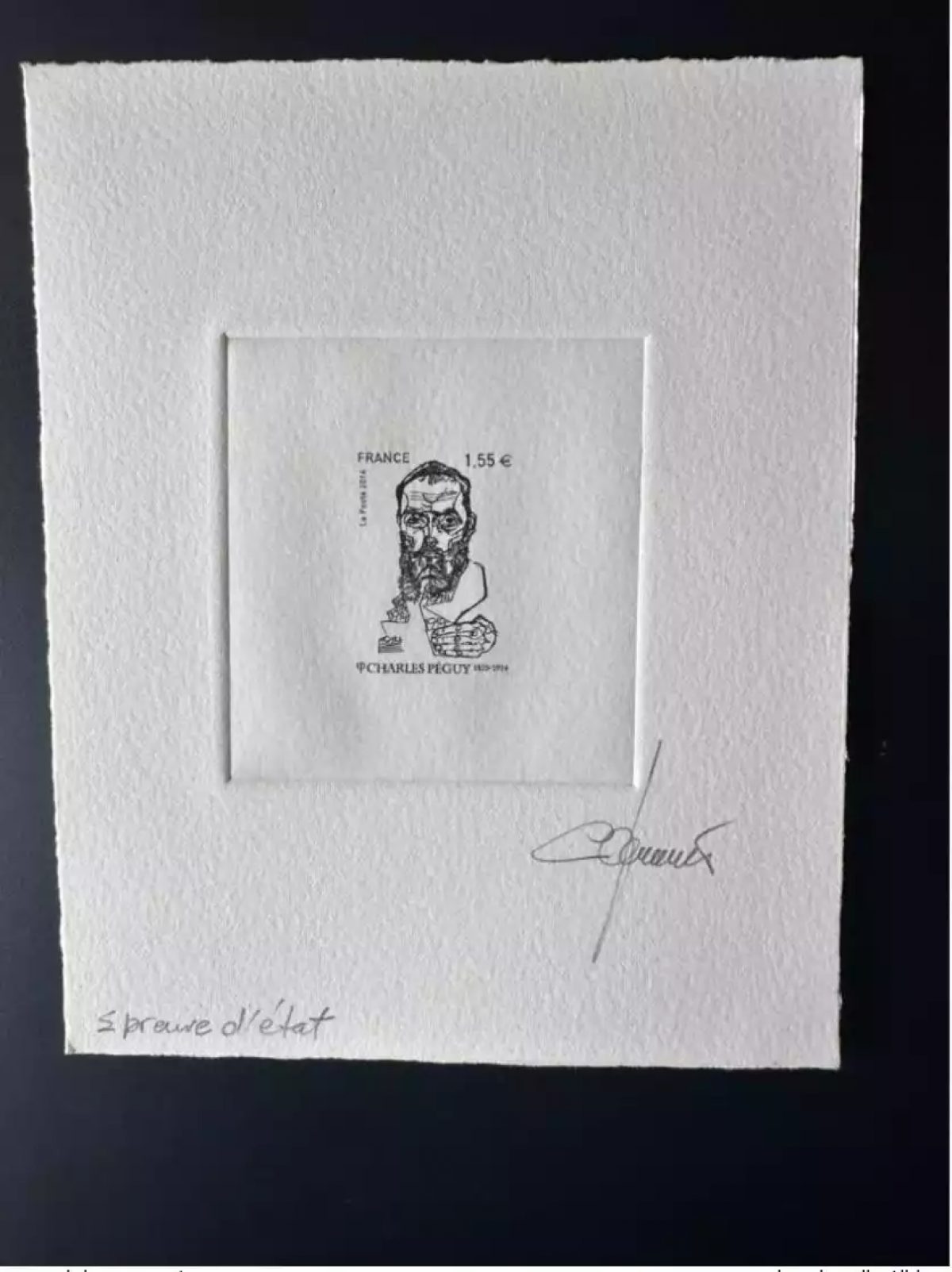 France 2014 YT 4898 Epreuve d'artiste ETAT Proof Charles Péguy écrivain