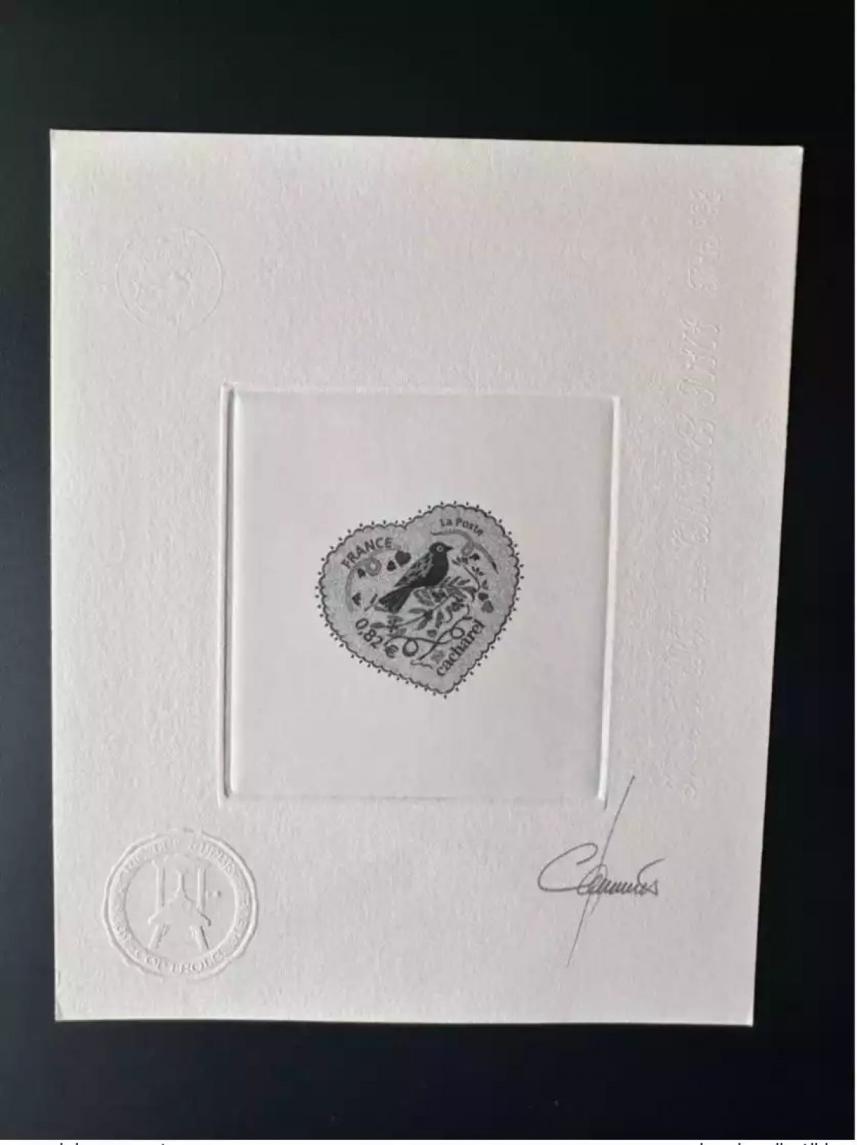 France 2005 YT 3748 Epreuve d'artiste Cacharel Coeur Couturier Saint-Valentin