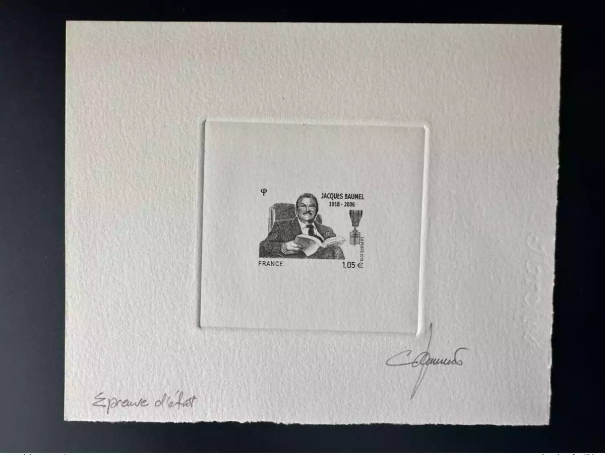 France 2013 YT 4754 Epreuve d'artiste ETAT Proof Jacques Baumel homme politique