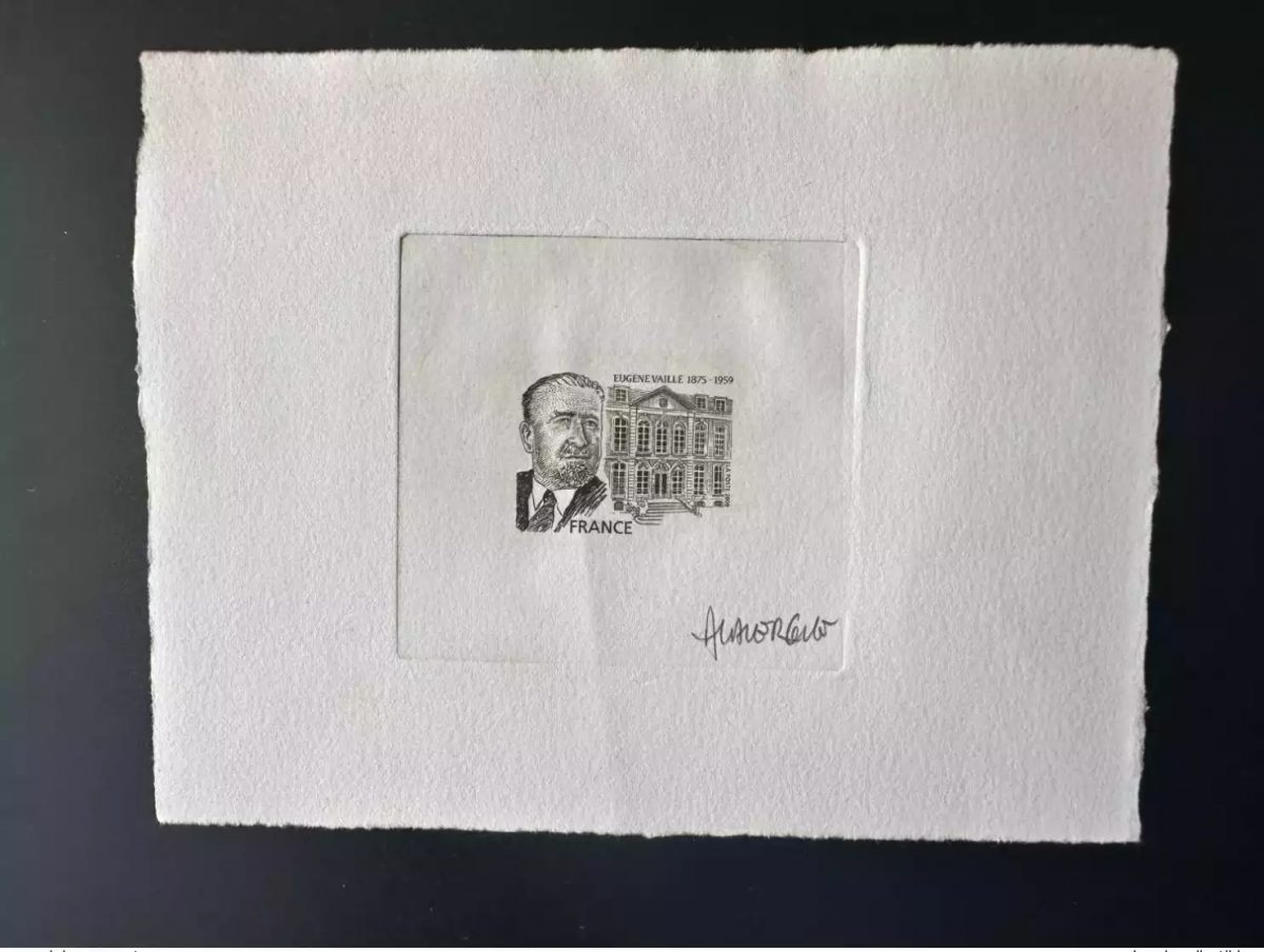 France 2009 YT 4391 Artist's proof STATE Eugène Vaillé Postal Museum WITH VF