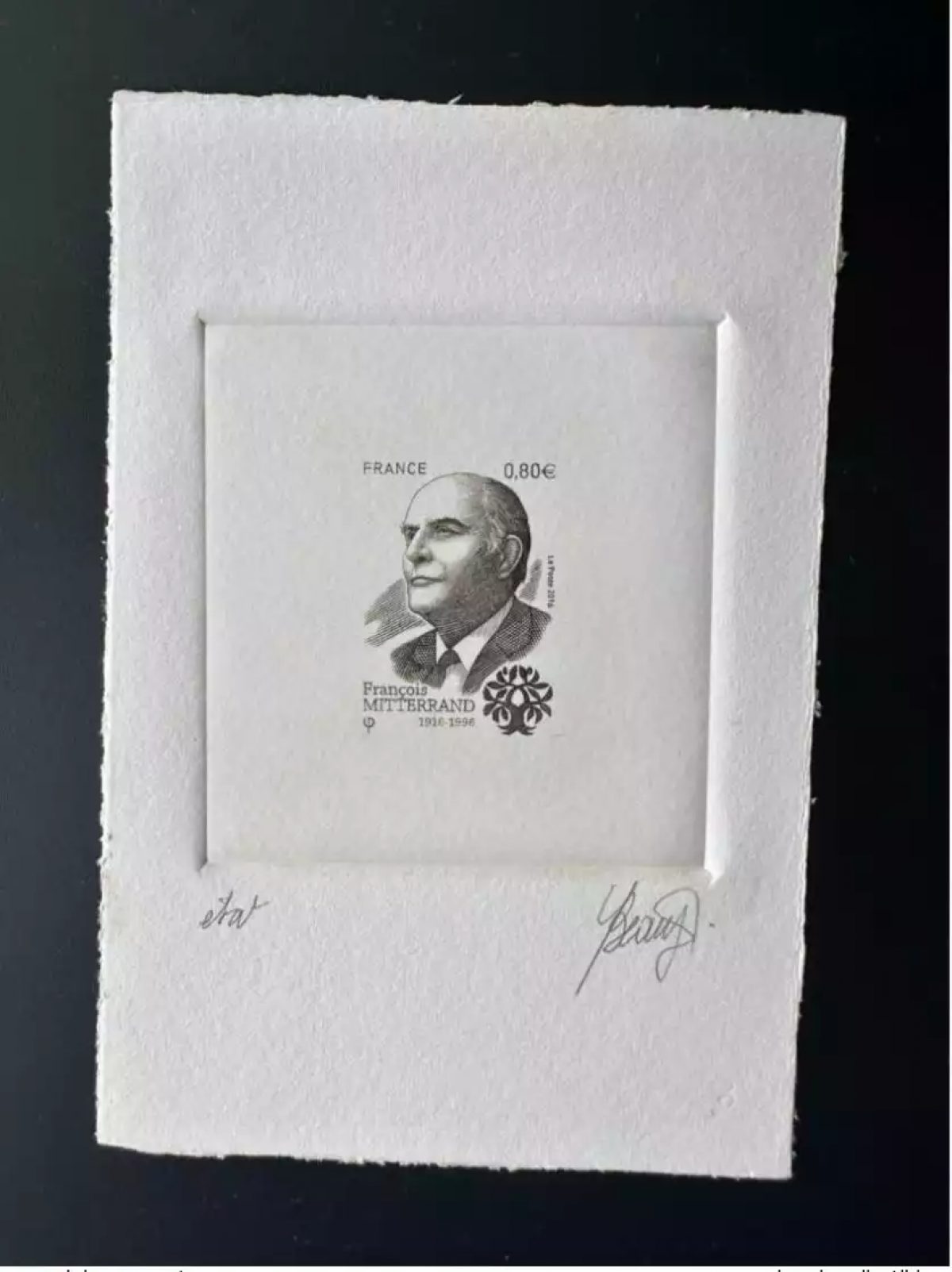 France 2016 YT 5089 Epreuve d'artiste ETAT François Mitterrand