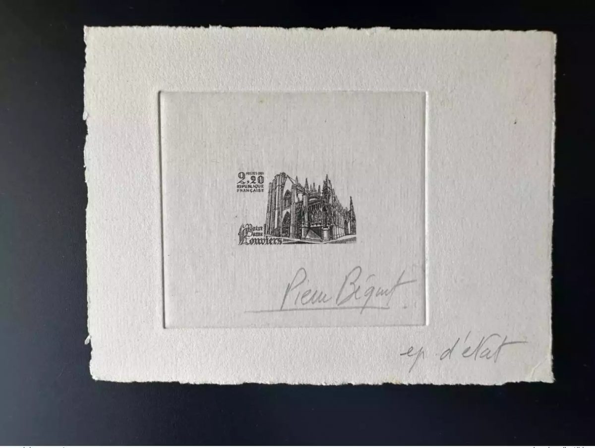 France 1981 YT 2161 Epreuve d'artiste ETAT Notre-dame Louviers Eglise Church