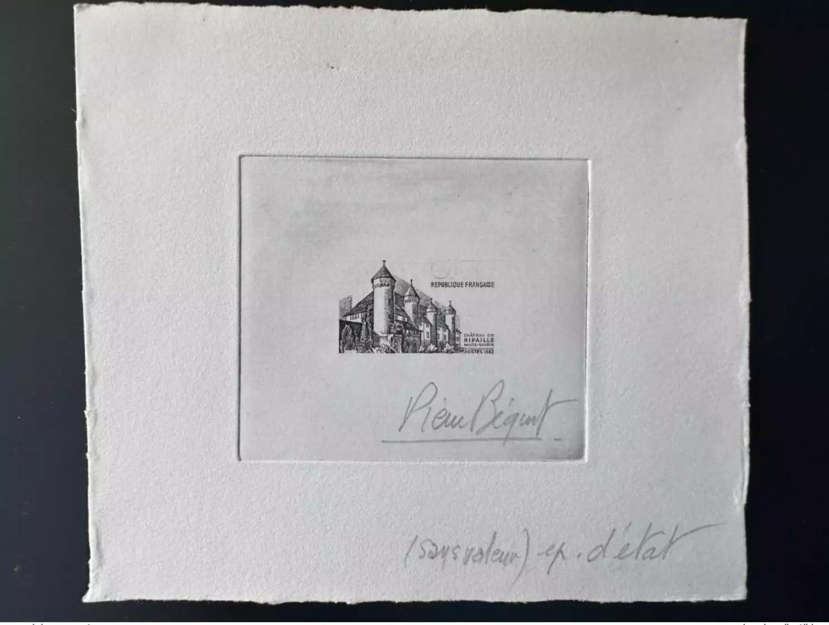 France 1982 YT 2232 Epreuve d'artiste ETAT Château Ripaille Haute-Savoie Castle