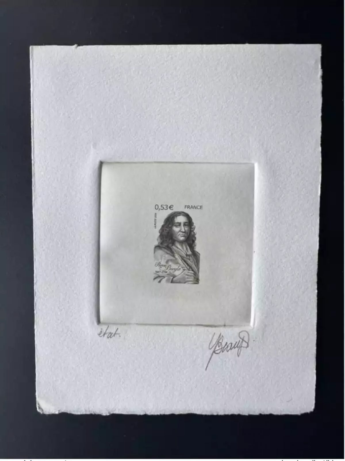 France 2006 YT 3901 Epreuve d'artiste ETAT Proof Pierre Bayle écrivain philosope