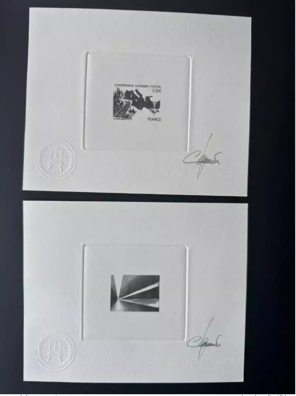 France 2009 YT 4422 Epreuve d'artiste Euromed Postal émission commune black noir