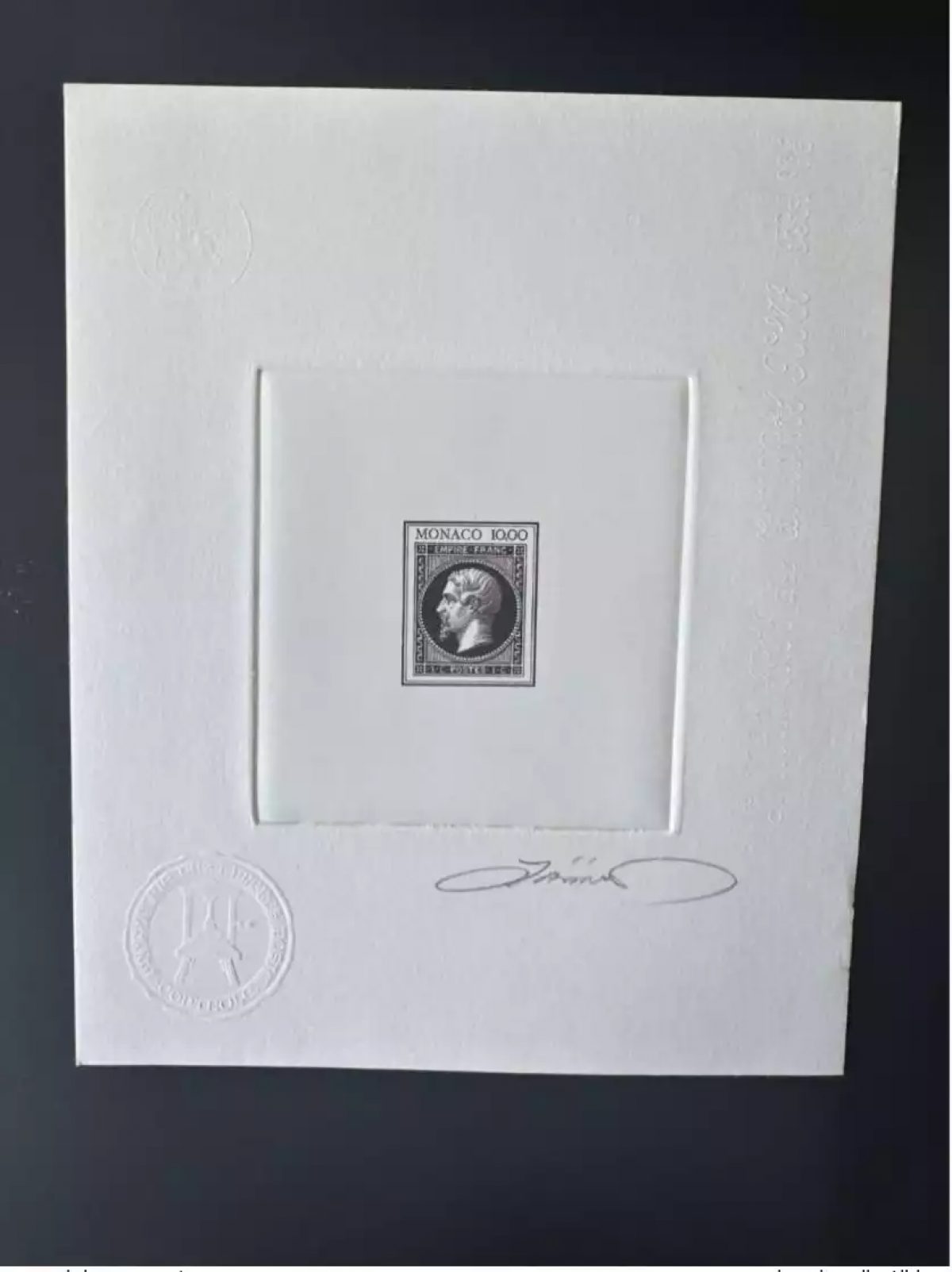 Monaco 1992 YT 1845 Artist's proof Empire Franc No. 11 of France Museum