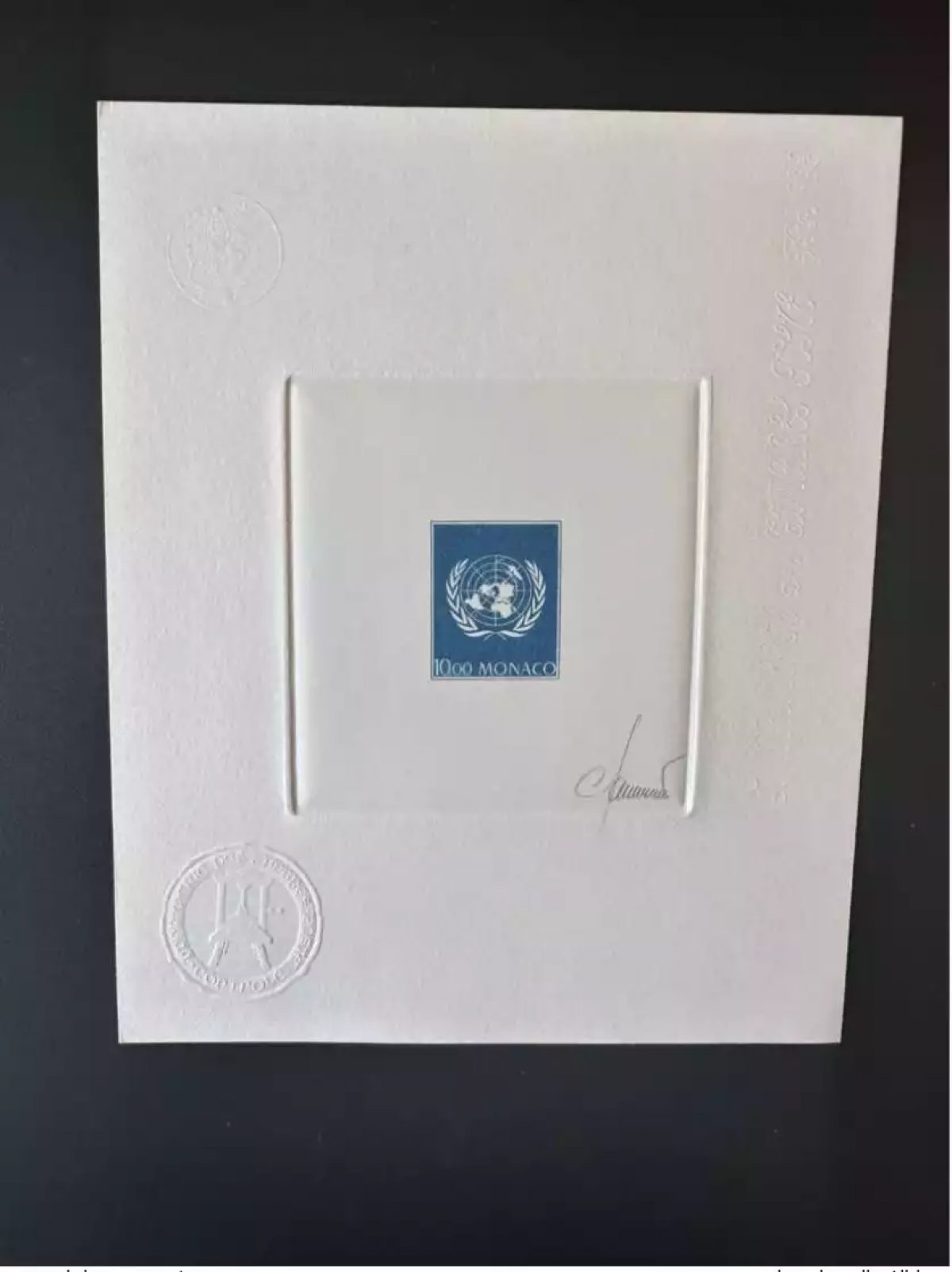 Monaco 1993 YT 1885 Artist proof Admission UN United Nations BF 62
