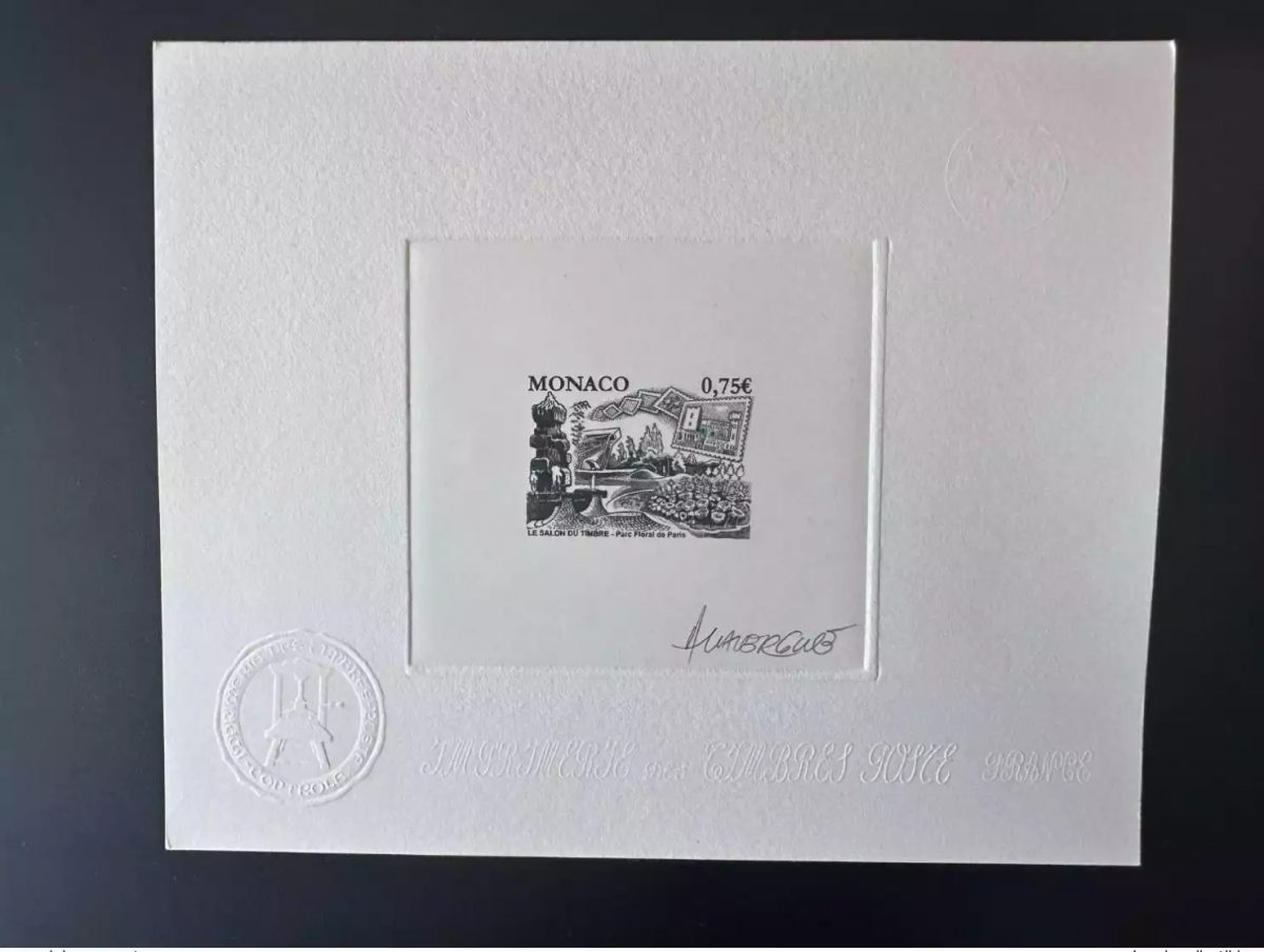 Monaco 2004 YT 2450 Künstlerprobe Briefmarkensalon Parc Floral Paris