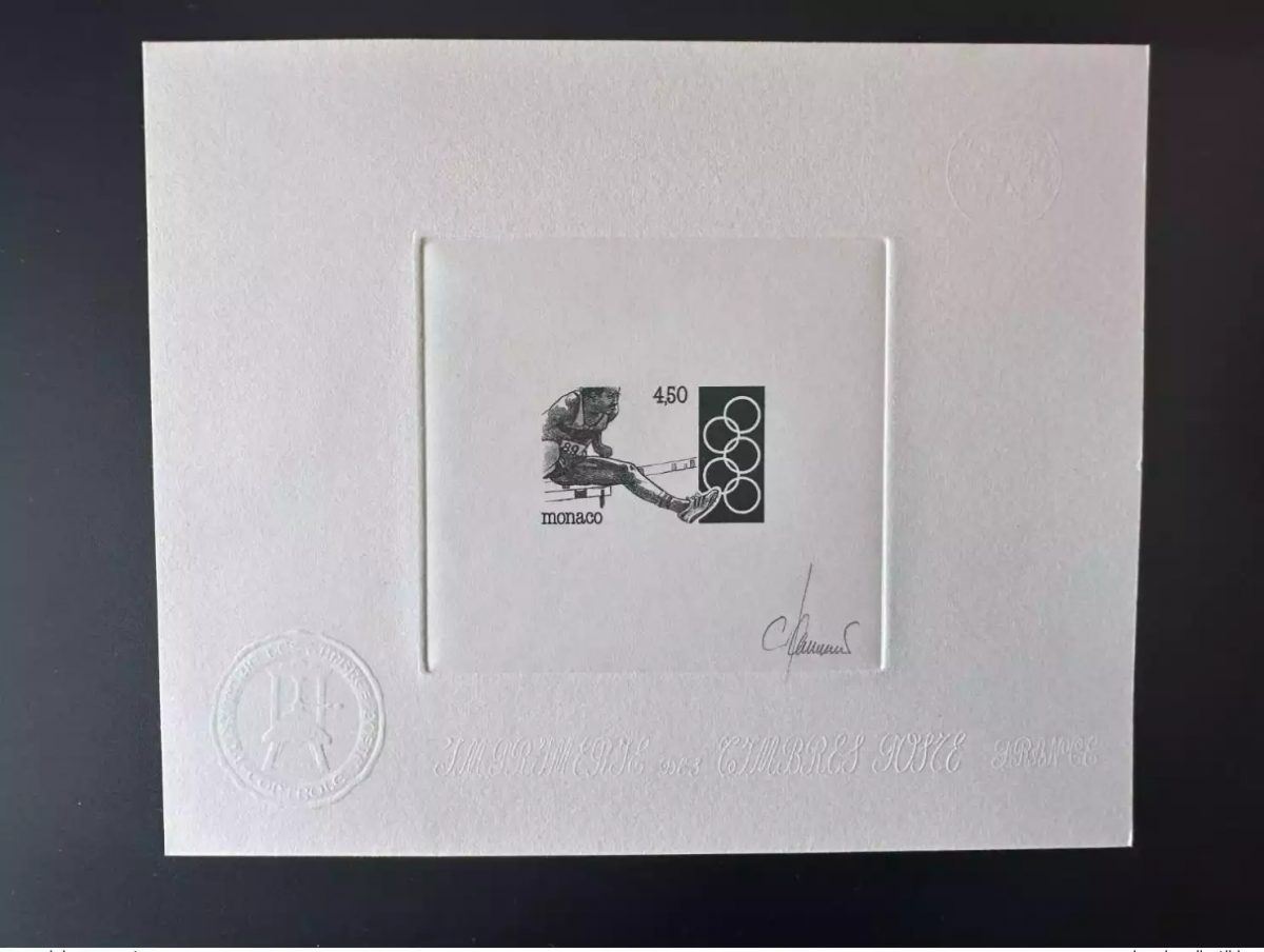 Monaco 1993 YT 1900 Artist's proof International Olympic Committee IOC race