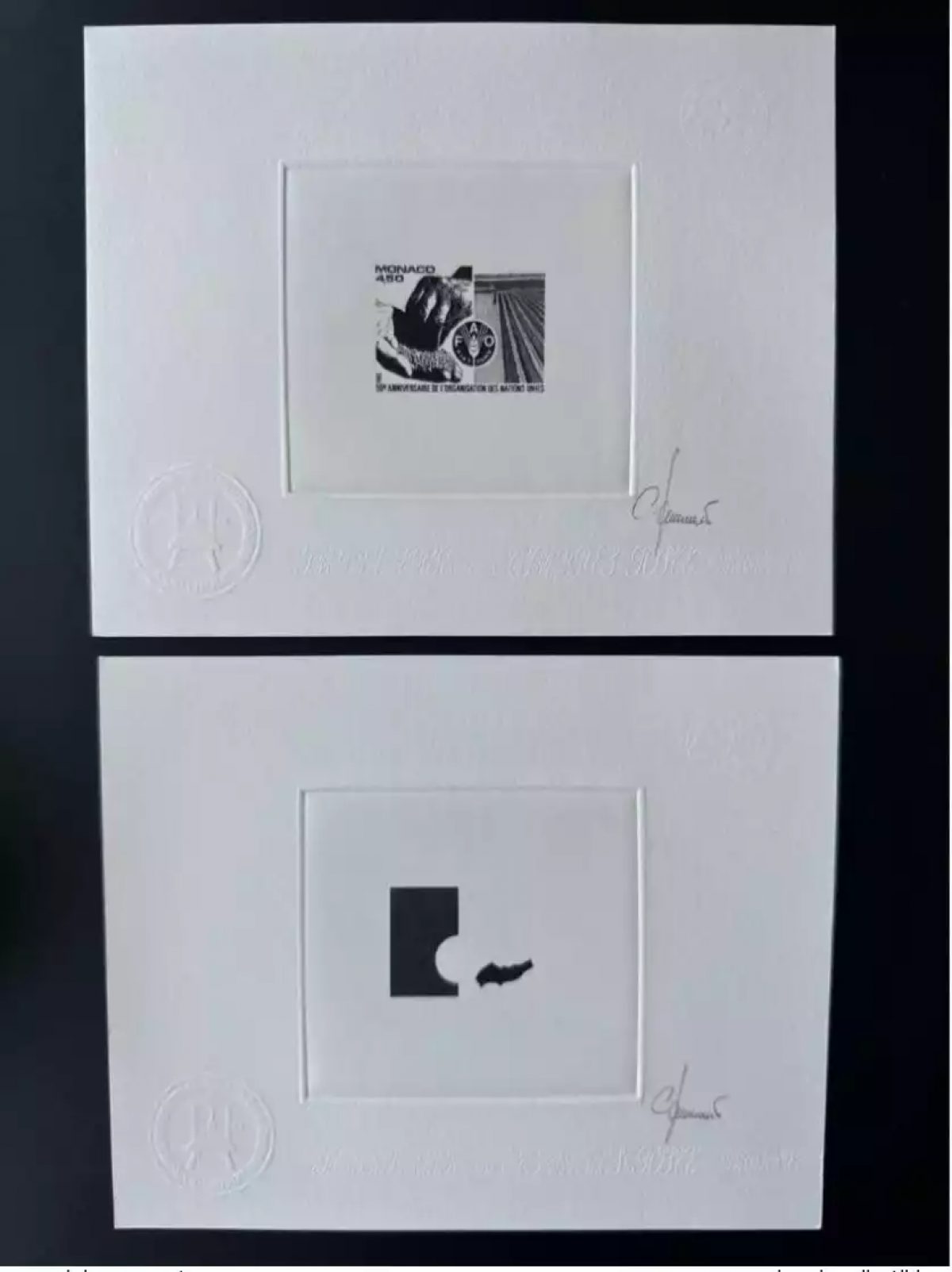 Monaco 1995 YT 2009F Artist's proof 50 years UN United Nations FAO WFO