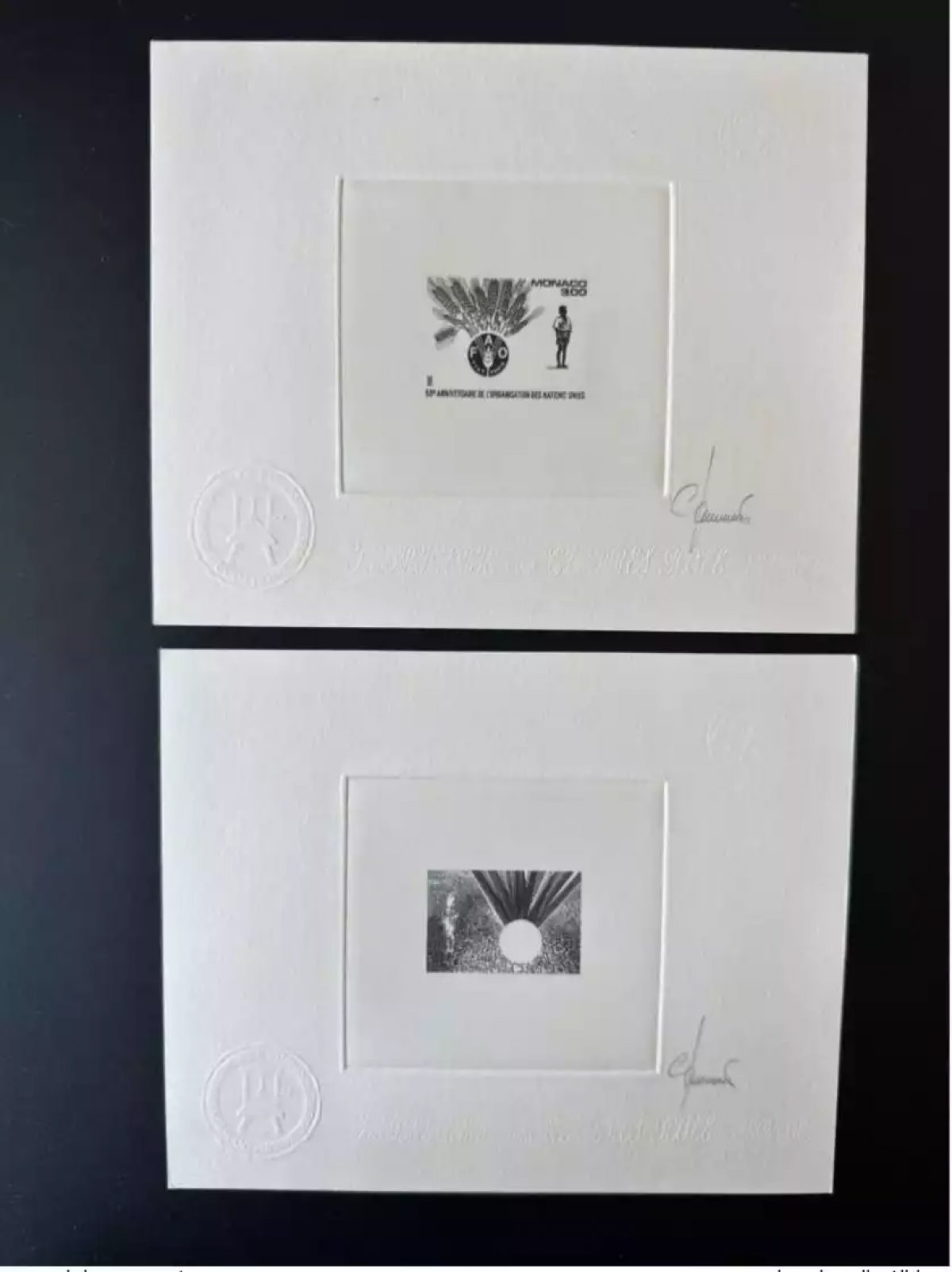 Monaco 1995 YT 2009B Artist's proof 50 years UN United Nations FAO food