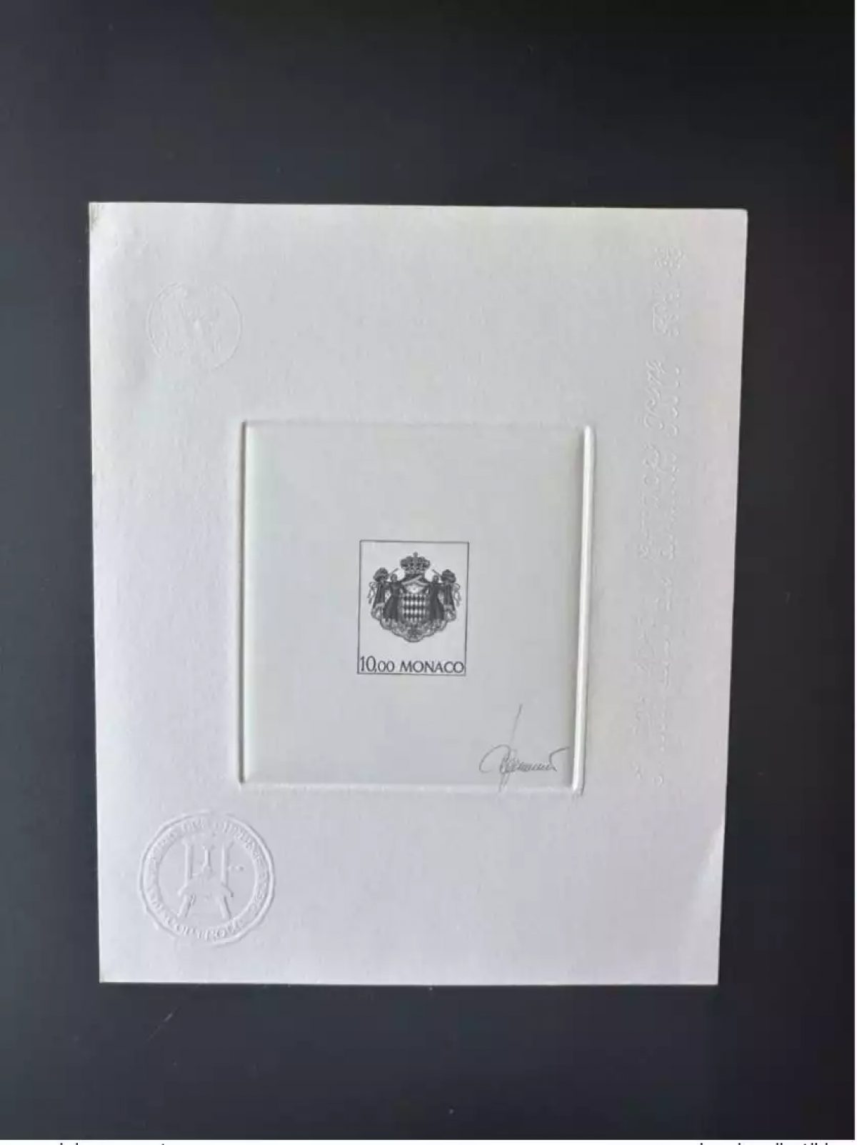 Monaco 1993 YT 1887 Artist's proof UN United Nations BF 62 Coat of arms