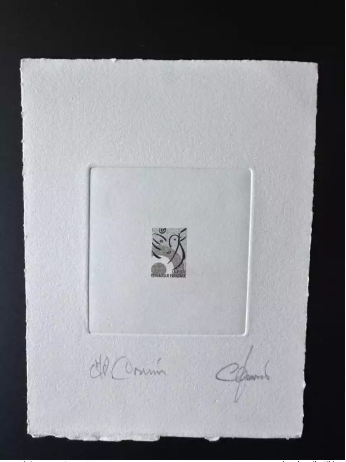 France Epreuve d'artiste projet Marianne non retenu Oiseau Cousin noir sans VF