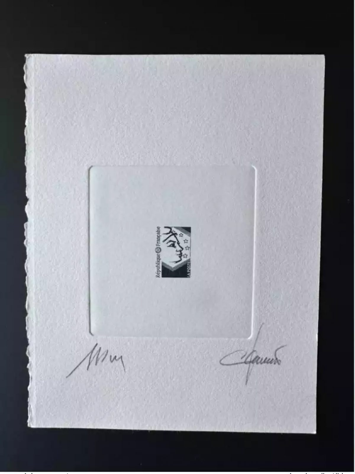 France Epreuve d'artiste projet Marianne Europe non retenu noir sans VF  (I)