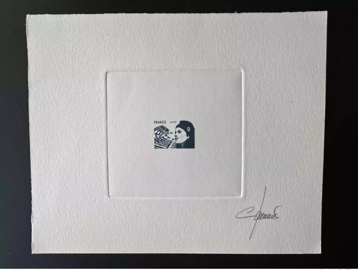 France Epreuve d'artiste projet Marianne Europe non retenu Jumelet bleu sans VF