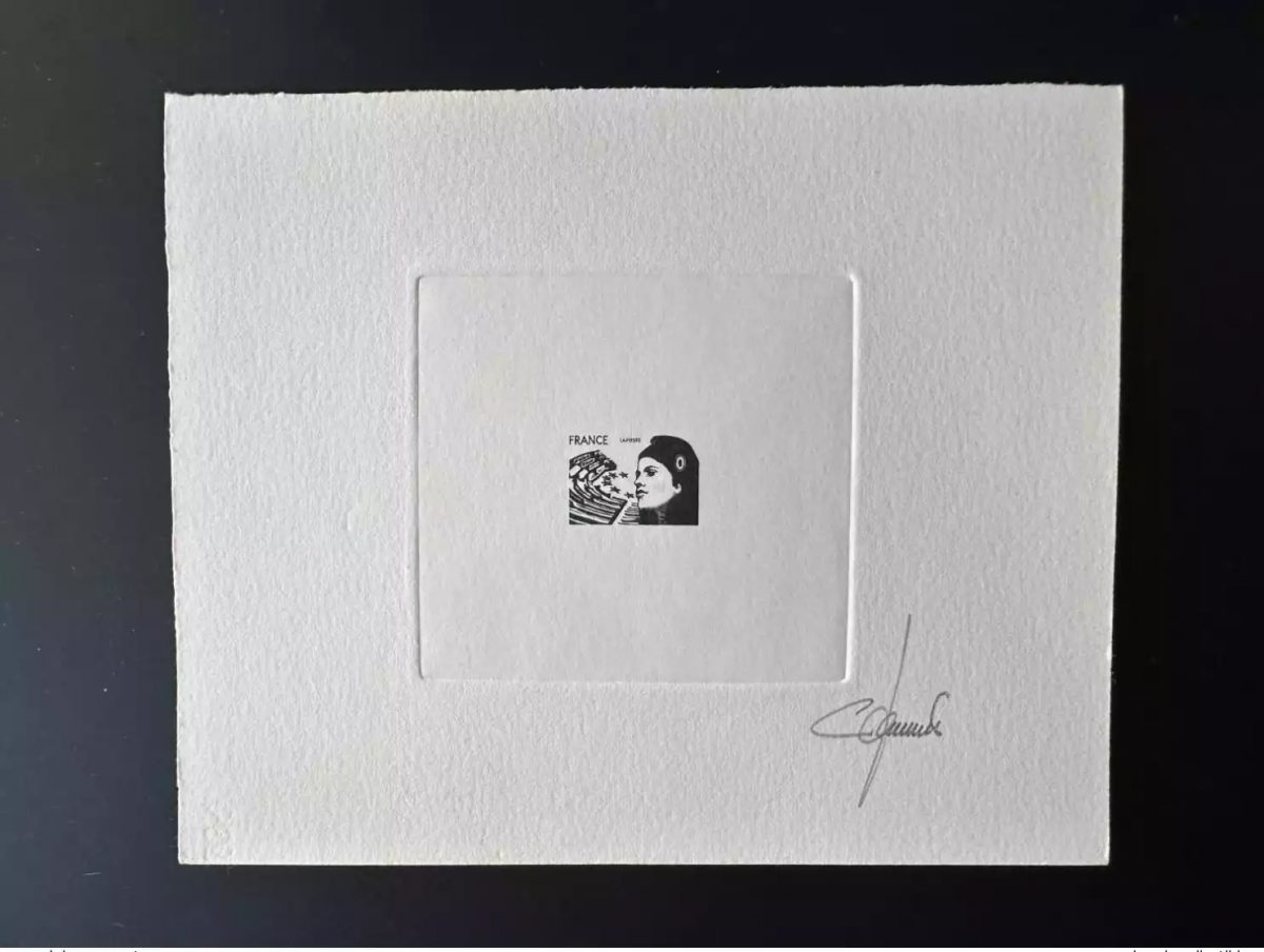 France Epreuve d'artiste projet Marianne Europe non retenu Jumelet noir sans VF