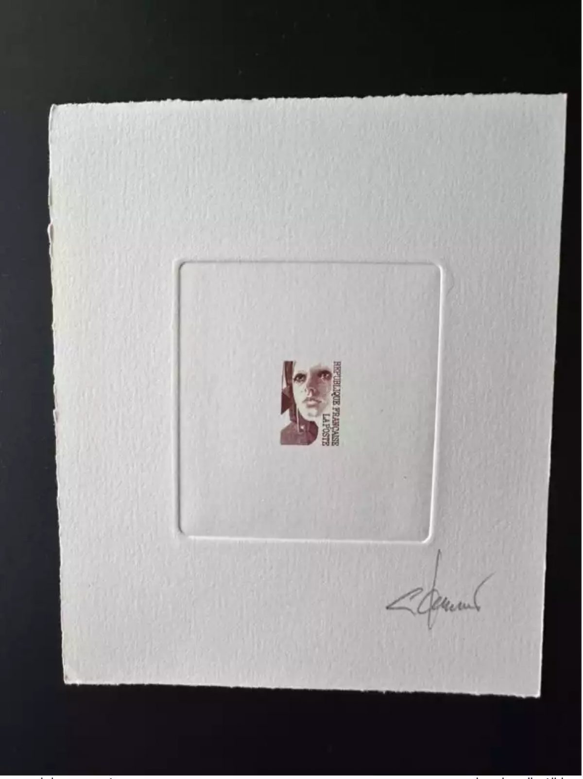 France Epreuve d'artiste projet de Marianne non retenu Jumelet marron sans VF