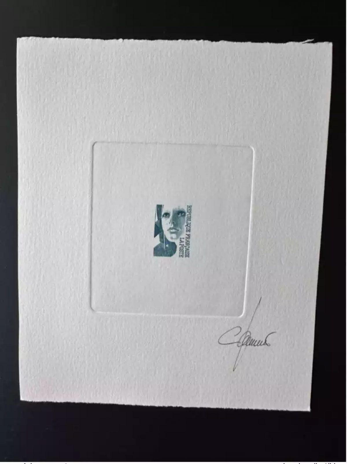France Epreuve d'artiste projet de Marianne non émis retenu Jumelet bleu sans VF