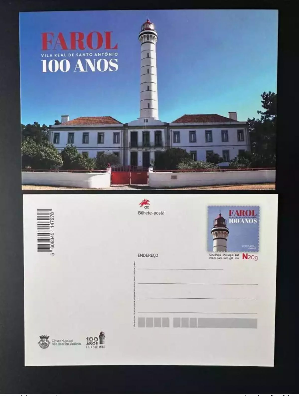 Portugal 2023 Entier Postal Inteiro Farol Vila Real Santo Antonio Farol Phare