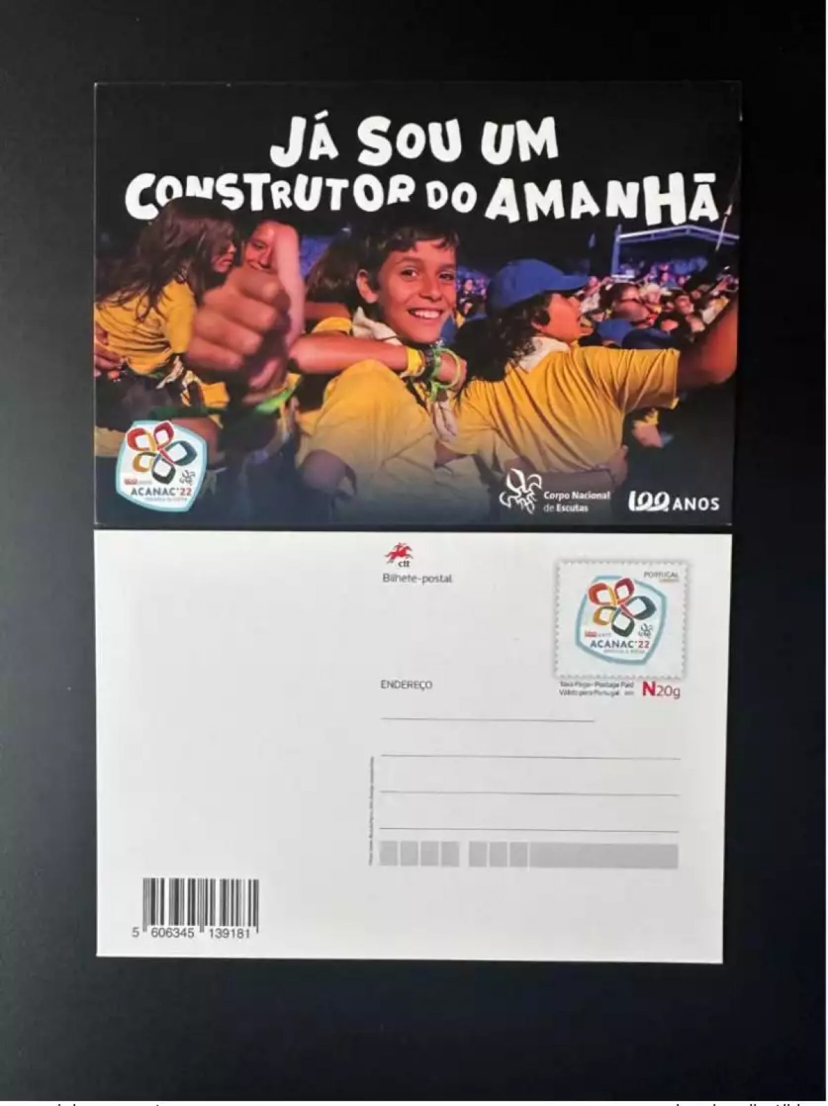Portugal 2022  Entier Postal Inteiro 100 anos ACANAC Escutas Scouts Jamboree