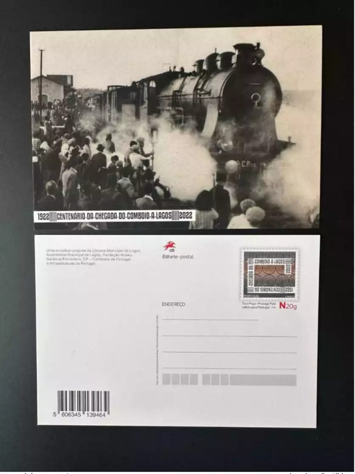 Portugal 2022 Entier Postal Inteiro Comboio a Lagos Train Railways 1922