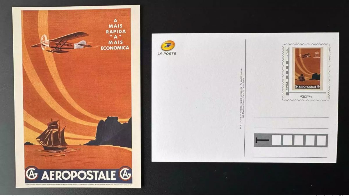 France 2017 Postcard Entire Aeropostale Museum Air Economica Avion