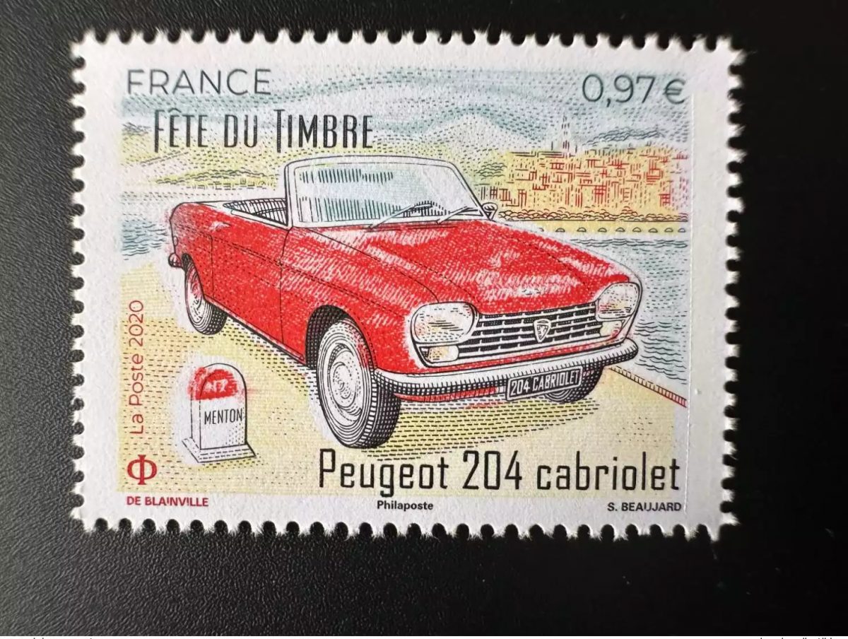 France 2021 YT n° 5390 Philaposte au lieu de Phil@poste Peugeot 204 Cabriolet
