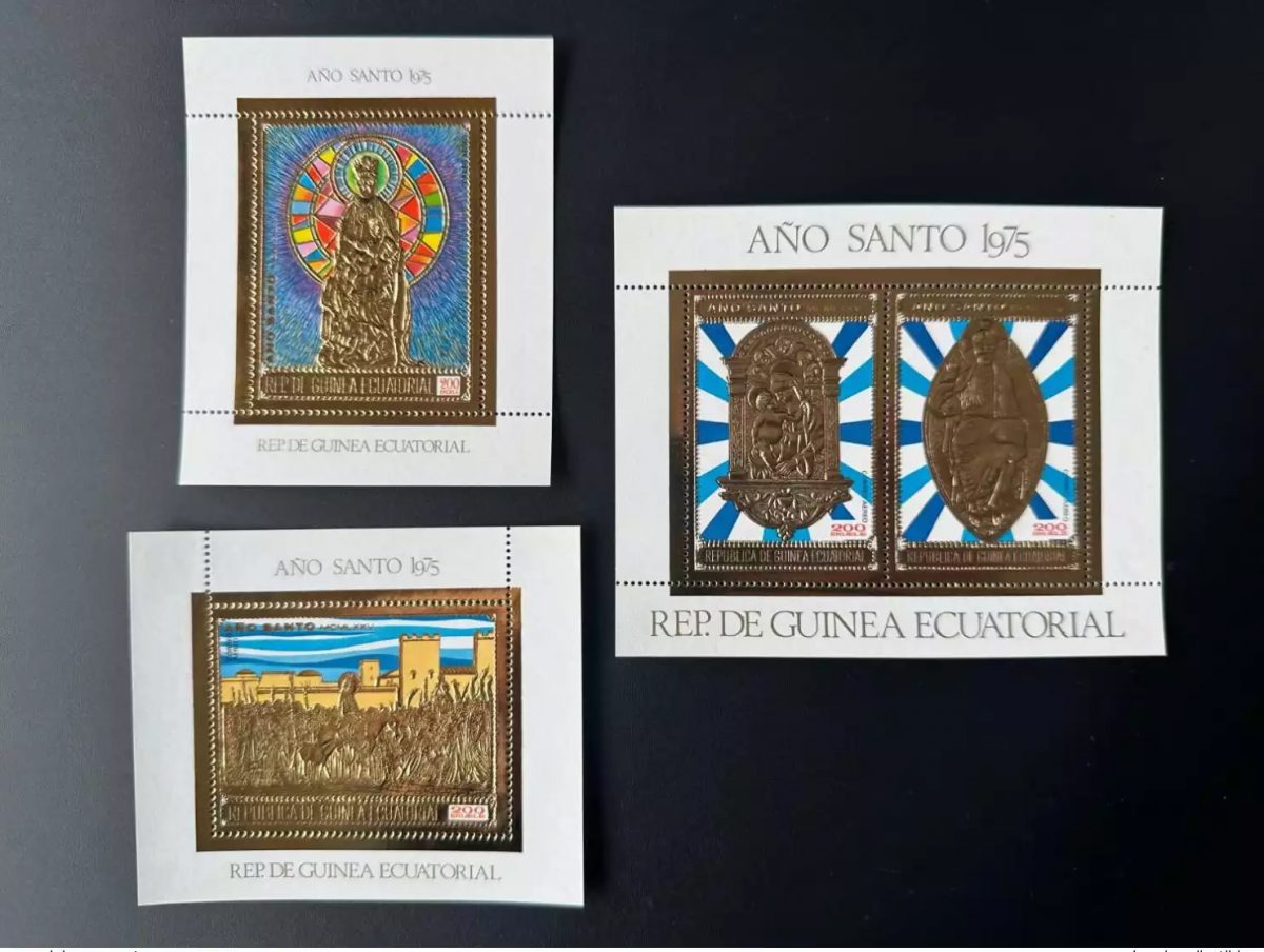 Equat. Guinée 1975 Mi. Bl. 197 - 199 Ano Santo  Holy Year Année Saint Gold