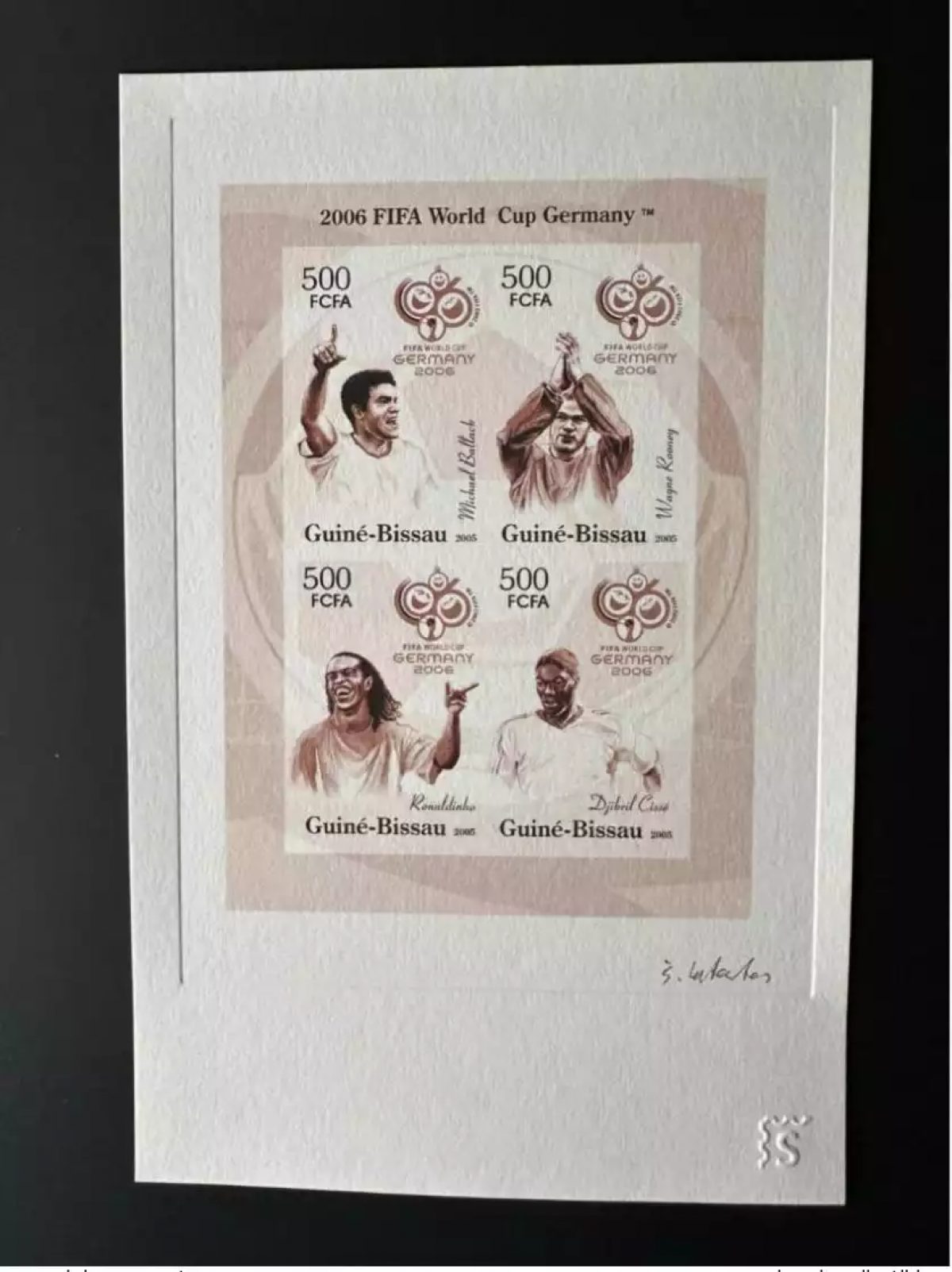Guinea Bissau 2006 Artist's Proof Mi. 3265-3268 FIFA World Cup Germany BR