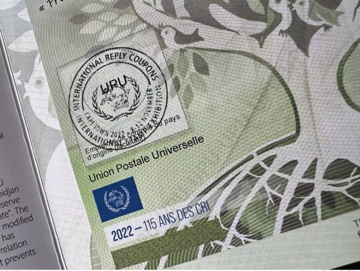 Cape Town 2022 - Spécimen folder UPU Abidjan 115 ans Coupon-réponse IRC IAS CRI