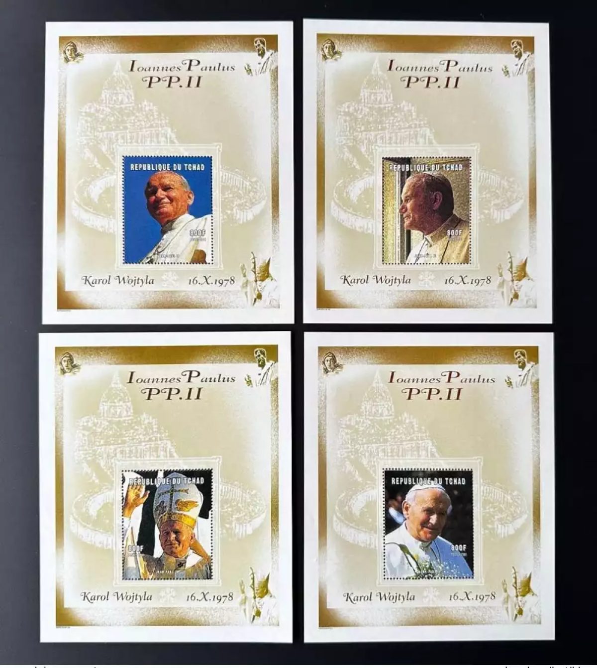 Tchad 2001 Mi. Bl. Q 318 A-T 318 A Pape Jean-Paul II Papst Johannes Paul